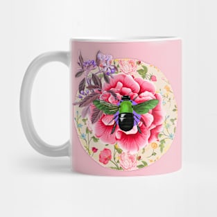 Green Bee Blooms Mug